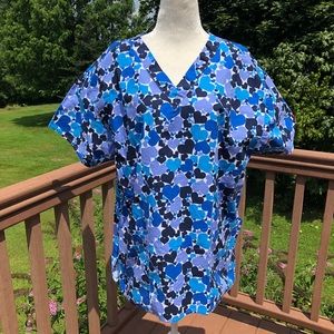 💙 Dickies Large Nurse Medical Scrub with Hearts